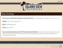 Tablet Screenshot of islandviewproperties.com